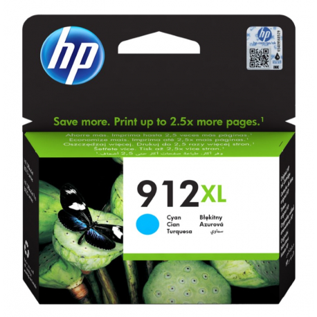 HP 912XL CYAN CARTUCHO DE TINTA ORIGINAL (3YL81AE/3YL77AE)
