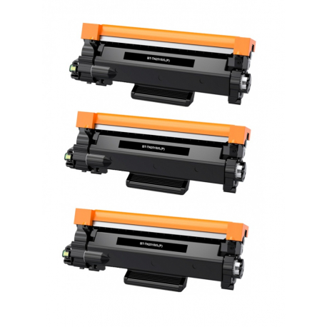 PACK 3 BROTHER TN2510XL NEGRO CARTUCHOS DE TONER COMPATIBLES (TN-2510XL) (CON CHIP)