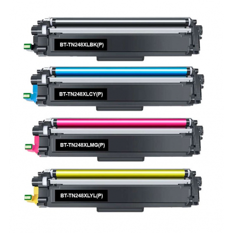 PACK 4 BROTHER TN248XL CMYK CARTUCHOS DE TONER COMPATIBLES (TN-248XL)