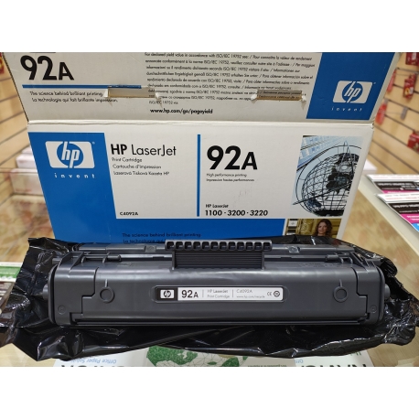 HP C4092A NEGRO CARTUCHO DE TONER ORIGINAL Nº92A